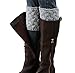 HITOP Women's Short Boots Socks Crochet Knitted Boot Cuffs Leg Warmers Socks (Grey)