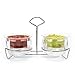 iKitchenPlus 2 Dipping Iced Bowls with Caddy Designed With the Hostess In Mind, Easy To Carry Display & Serve, Dip-On-Ice Serving Bowls Will Keep Your Dips Fresh While You Entertain Your Guest