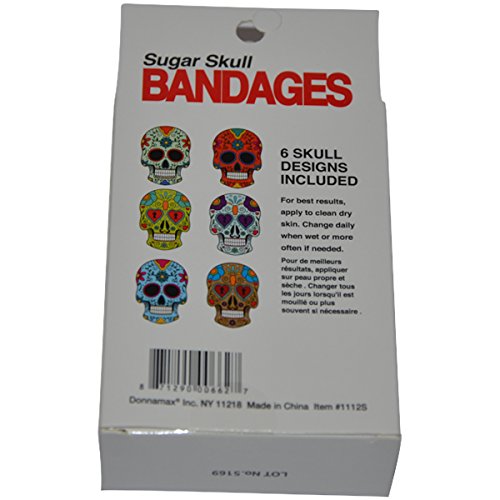 BioSwiss Novelty Bandages Self-Adhesive Funny First Aid, Novelty Gag Gift (24pc) (Sugar Skull) - //coolthings.us