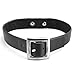 JOVIVI Black Genuine Leather Punk Gothic Emo O-ring Choker Collar Necklace Adjustable Buckle