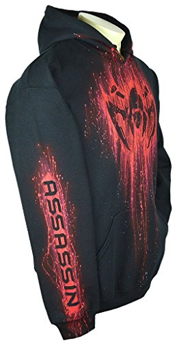 Sid Vicious League Of Legends Hoodie Custom Airbrushed Assassin Design, Pullover + Name, Adult, XL, Black