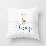 Decorbox Throw Pillow Cover Cushion Case Harry Potter Always - 45 X 45 cm Square Design