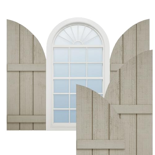 Ekena Millwork 11"W x 74"H (63" Low Side) Timberthane Rough Cedar Two Board Joi…