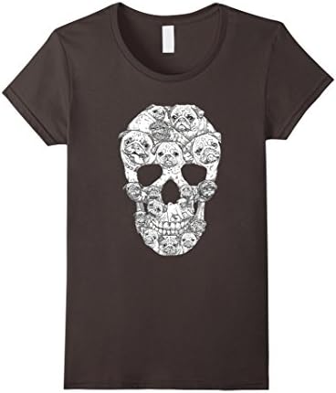 Women's Sugar Pug Skulls T-shirt Small Asphalt