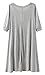 Urban CoCo Women's Half Sleeve High Low Loose Casual T-shirt Top Tee Dress (Grey, Medium)