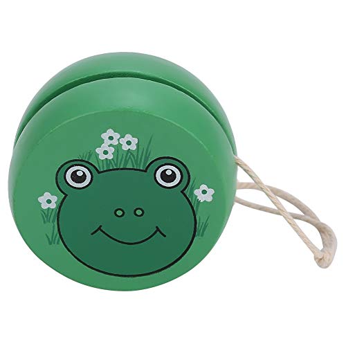 VGEBY1 Yo-yo Ball Toy, Kids Wooden Cartoon Yoyo Beginner Yo-yo Toys Early Educational Ball Toy for Kids Children(Frog) Outdoor Toy