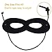 FUNDUODUO Superhero Masks, Party Dress Up Mask, Super Hero Masks for Kids, 36Pcs Black Masks with 100 Stickers