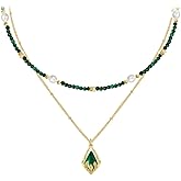 MASW Original Design Retro temperament Green beaded Necklace Women's Gift Gold-plated stylish pendant necklace M3055001