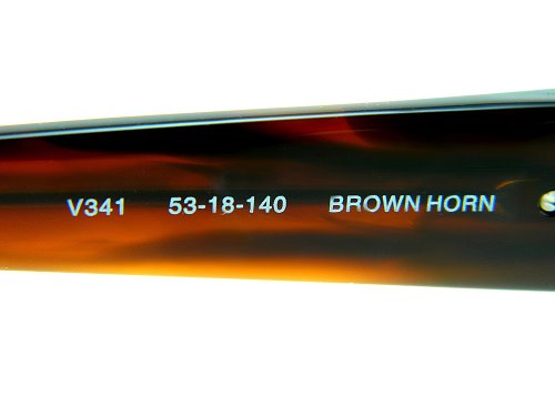 John Varvatos Designer Eyeglasses V341AF in Brown-Horn 53mm DEMO LENS