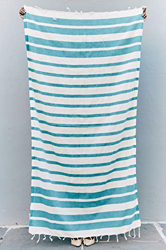 Fair-Seas-Supply-Co-Turkish-Towel-Peshtemal-Towel-100-Organic-Turkish-Cotton-Quick-Dry-and-Lightweight-39-x-71-Large-Caribbean-Blue