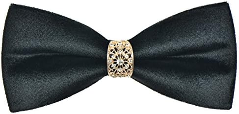 DeerLand Mens Bow Ties Velvet Solid Tuxedo Neckwear Ties Vintage Bowtie Cravat