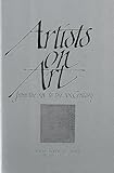 Artists on Art: from the XIV to the XX Century
