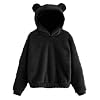 Dames Trui Hoodie LPAN Lange Mouw Fleece Sweatshirt Warm Schattige Beer Casual Eenvoudige Fleece Warme Zachte Fuzzy…