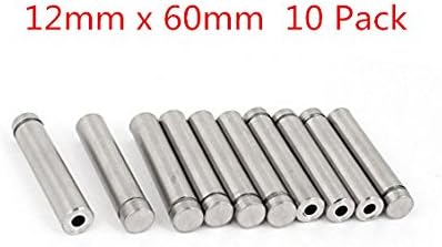 Advertisement Nails Barrel Screws Glass Standoff Pins Stainless Steel 10pcs (12mm x 60mm)