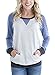 Dearlovers Womens Lightweight Long Sleeve Color Block Sweatshirt Casual Blouse Tops