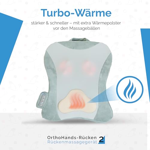 OrthoMechanik Back 2.0 - Wireless Back Massager with Heat | 4D Massage Movement, Ultra Flat & Comfortable for Office & Home