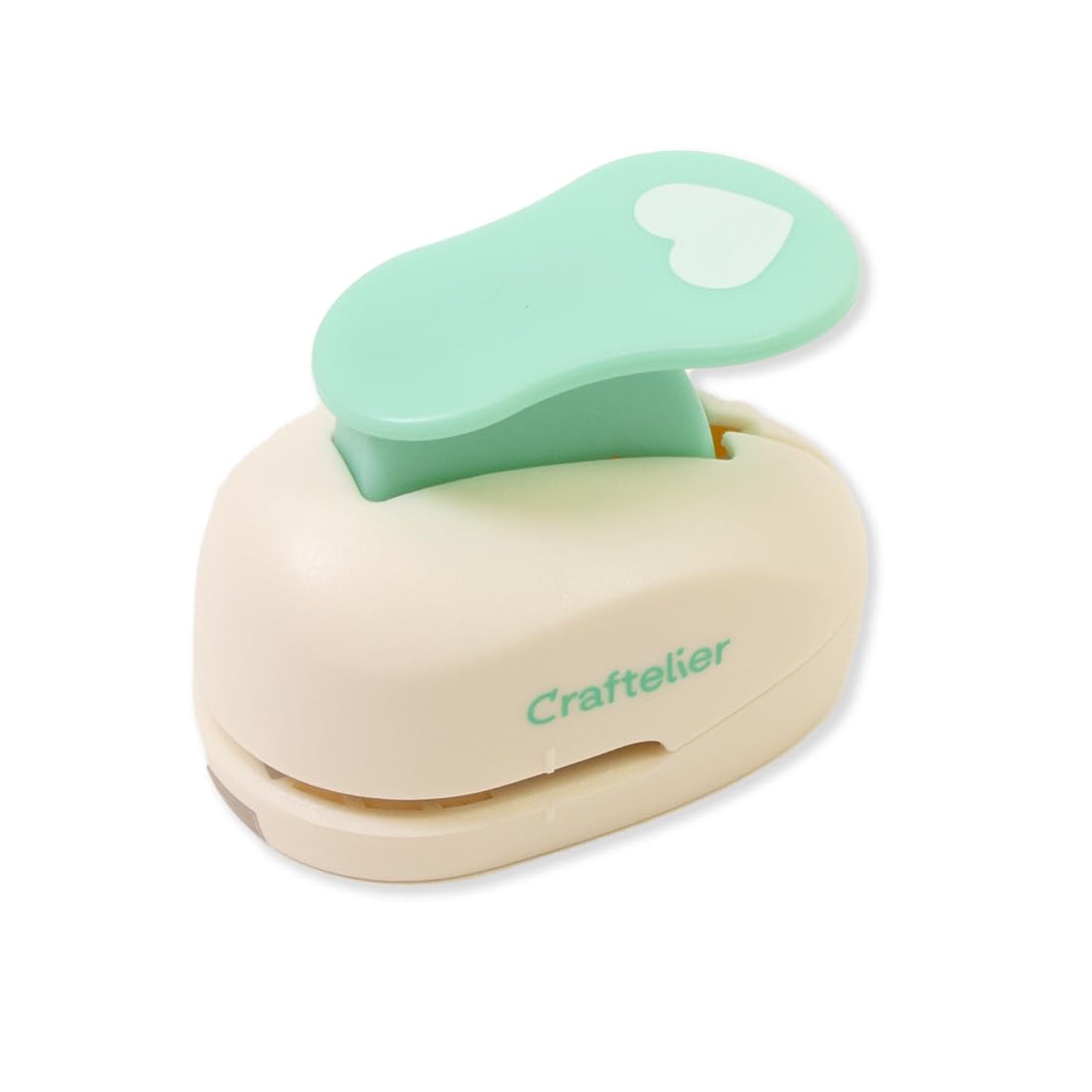 Craftelier - 5/8” (1.587 cm) Diameter Heart Punch with Lever Press | Suitable for Paper and Cardstock | Ideal for Craft and Scrapbooking Projects | Size Approx. 6.5 x 4 x 5.5 cm