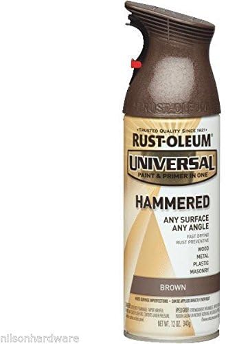 6 Pk 12 OZ Brown RustOleum Universal All-Surface Hammered Spray Paint 245218