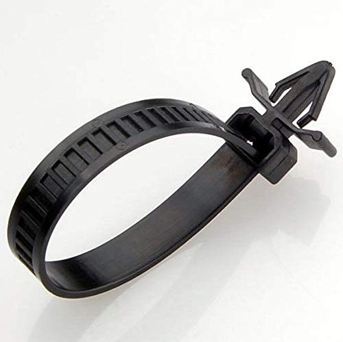 500pcs 3x100mm Push Mount Wire Ties,nylon screw push mount cable tie zip tie band wrap - (Color: black)