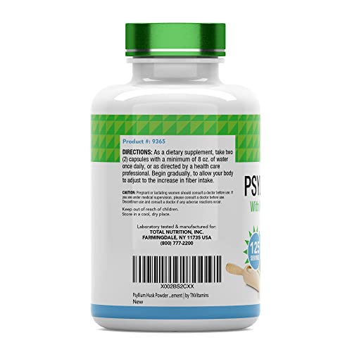 Psyllium Husk Capsules 1700 MG 250 Capsules with Probiotic