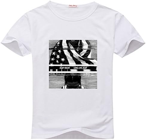 ShanshanChen Mens T-shirts Asap Rocky Panthers Cartoon White Size M