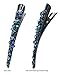 Crystal Alligator Clip Duck Bill Hair Clip Long Beak Clip Sparkly Crystals YY86110-1aquaBlue