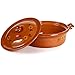 Ancient Cookware, Mexican Clay Flat Cazuela Pot, Small, 3 Quarts