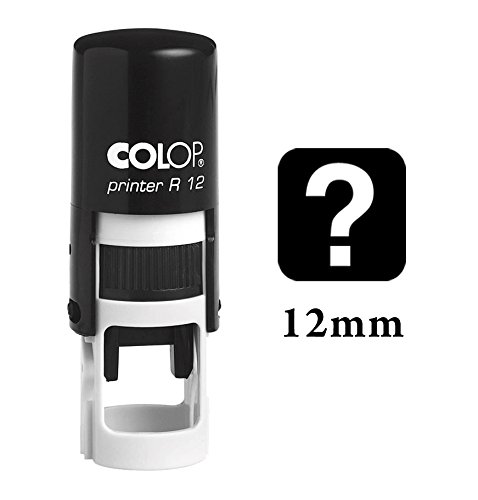 QUESTION Mark Self Inking Mini Rubber Stamp Colop Round Decorative Teachers Stamps 12mm