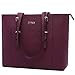Laptop Bag for Women, Laptop Tote Bag Large Capacity Briefcase Lightweight Computer Bags Fit Up to 15.6 Inch Laptop Notebook Ultrabook,Darkberry