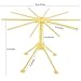 GOZIHA Pasta Drying Rack Noodle Stand with 10 Bar Handles Collapsible | Household Noodle Dryer Rack Hanging for Home Use | Spaghetti Drying Rack Noodle Stand | Easy Storage and Quick Set-Up (Yellow)