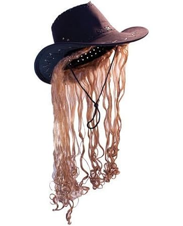 Amazon Com Billy Bob Cowboy Hat W Blonde Long Hair Package Of 3