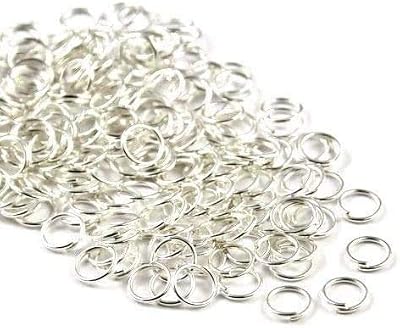 Angel Malone 100 Silver 5mm x 1mm Super Strong Metal Jump Rings