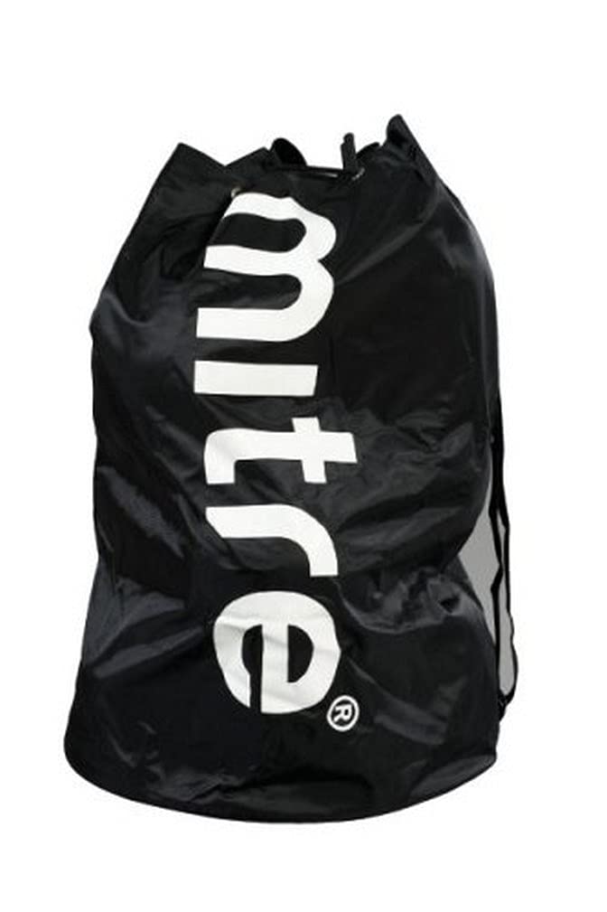 Mitre Football Bag | Heavy Duty | Adjustable Straps, Black, 8 Balls