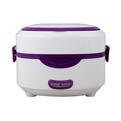 Click Here to See More Images Mini Electric Pot,Single Wall Automatic Heat Preservation Mini Rice Cooker,Stainless Steel Liner Mini Electric Steamer,Electric Heating Lunch Cooking Box Container