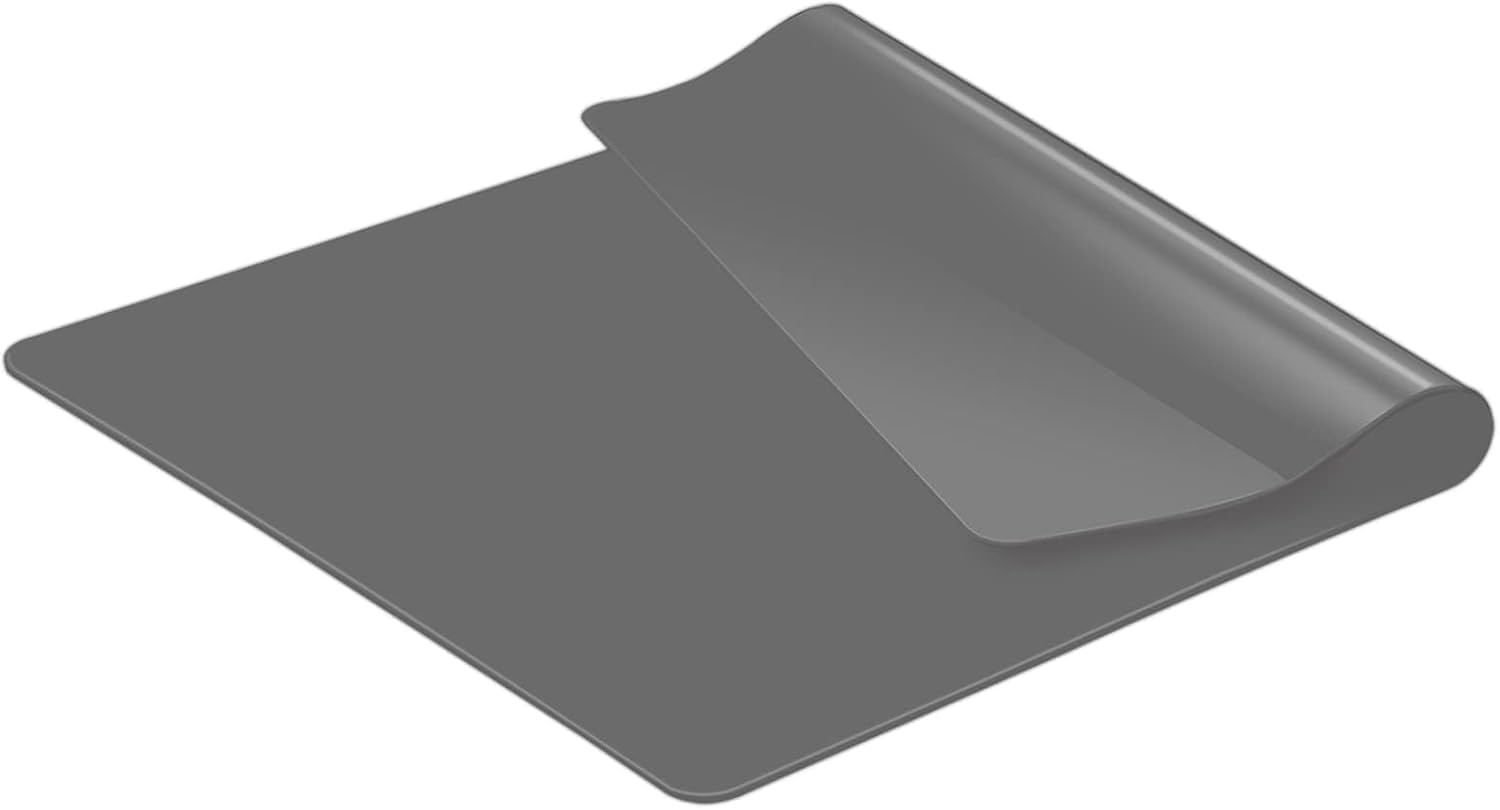 KitchenRaku Extra Large Silicone Mat for Kitchen Worktop Protector, Nonstick Heat Resistant Countertop Mat, Nonskid Placemat, Craft Mat, Table Mat (Grey, 40x30cm)