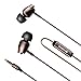 Inateck Premium Wood In-Ear Corded Earphone Earbud Headphone, with Mic and Remote for iPhone 7/7 Plus/6/6 Plus/6s, iPad, Samsung, iPod Touch, Mp3 Players, CD Players - Aries Space Gray