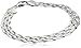 Amazon Collection Italian Sterling Silver Six-Strand Braided Herringbone Bracelet, 7.5