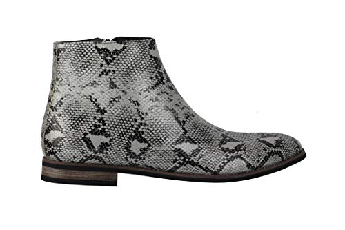 418CtsOMZ9L Hombre En La Patente De Imitación De Cuero Brillante De La Piel De Serpiente De Impresión Botas del Tobillo De Los… Hombre En La Patente De Imitación De Cuero Brillante De La Piel De Serpiente De Impresión Botas del Tobillo De Los… - Imagen 4