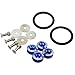JDMSPEED Blue Universal CNC Billet Bumper Trunk Quick Release Fastener Kit