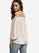 SheIn Women's Off The Shoulder Long Sleeve loose Top Blouse - Pink Medium