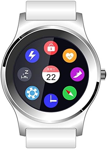 Smart Watch - NEECOO V3 Smart Watch MTK2502C 1.3inch Screen with Genuine Leather for Bluetooth 4.0 Above Smartphone Heart Rate Monitor Pedometer Control Music Play Music Changeable UI Silver