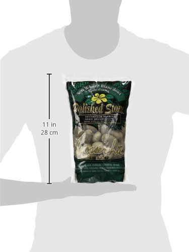 Mosser Lee ML1160 White Polished Stones Soil Cover, 5 lb.
