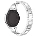 Compatible Samsung Galaxy Watch 46mm Band, 22mm Metal Band Watch Bracelet Replacement Band for Samsung Gear S3 Frontier / S3 Classic Band Watch Strap Accessories (Silver)
