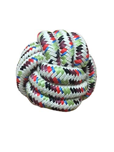 Cwell Rope Ball Toy for Dogs, Braided Cotton Chew Knot Ball for Dog Teeth Cleaning X LARGE