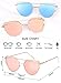 [2-Pack] Elimoons Sunglasses for Women Men Cat Eye Mirrored Flat Lenses Metal Frame Fashion Sunglasses UV 400, Non-Polarized