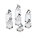 Mooca 7 Pieces Set Clear Acrylic Jewelry Display Stand for Ring, Acrylic Ring Holder Jewelry Organizer Display Stands for Tradeshows & Showcases, Square Base