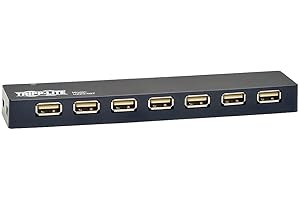 TRIPP LITE 7-Port USB 2.0 Mobile Hi-Speed Hub Notebook Laptop (U223-007),Black