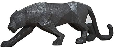 DAJIADS Figurines,Statues,Statuette,Sculptures,Geometric Leopard Animal Resin Ornaments for Living Room Bedroom Bookcase Desktop Home Decoration Crafts and Gifts