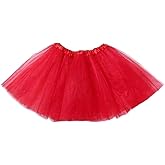 Girl Tutu Skirt for Little & Big Girls for Dance Party Costume 3 Layers Tulle Petticoat Fluffy Princess Ballet Dress Up