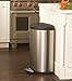 simplehuman Semi-Round Step Trash Can, Stainless Steel, Plastic Lid, 40 L / 10.5 Gal
